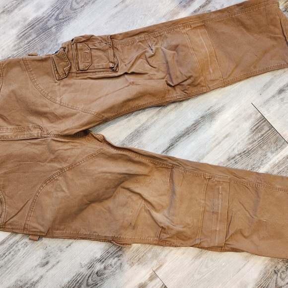 Men's Brown DAKOTA Cargo Pants - Picture 1 of 3